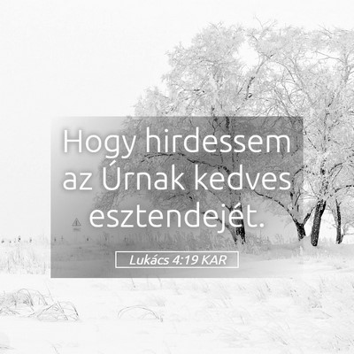 Picture 05 - Lukács 4:19 KAR - Hogy hirdessem az Úrnak kedves - Bible Verse Picture
