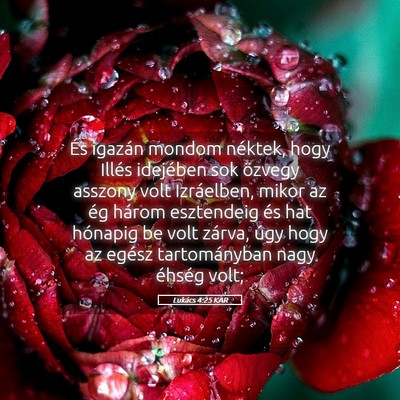 Picture 05 - Lukács 4:25 KAR - És igazán mondom néktek, hogy Illés idejében - Bible Verse Picture