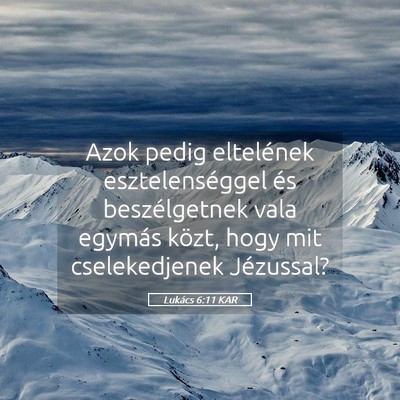 Picture 05 - Lukács 6:11 KAR - Azok pedig eltelének esztelenséggel és - Bible Verse Picture