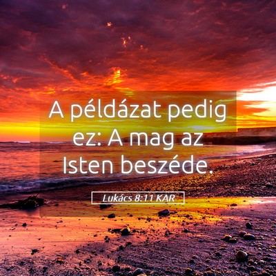 Picture 05 - Lukács 8:11 KAR - A példázat pedig ez: A mag az Isten - Bible Verse Picture