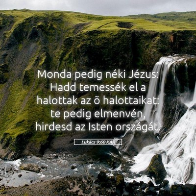 Picture 05 - Lukács 9:60 KAR - Monda pedig néki Jézus: Hadd temessék el a - Bible Verse Picture