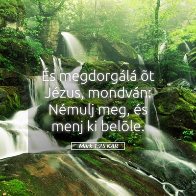 Picture 05 - Márk 1:25 KAR - És megdorgálá õt Jézus, mondván: Némulj - Bible Verse Picture