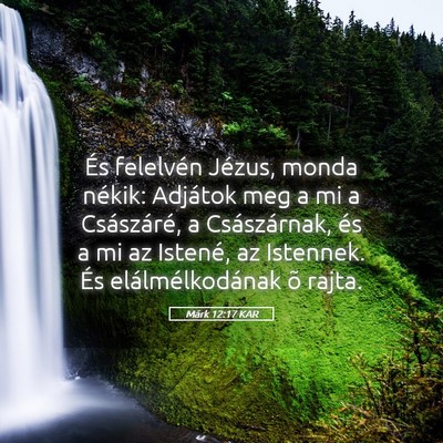 Picture 05 - Márk 12:17 KAR - És felelvén Jézus, monda nékik: Adjátok meg - Bible Verse Picture