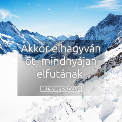 Picture 05 - Márk 14:50 KAR - Akkor elhagyván õt, mindnyájan - Bible Verse Picture