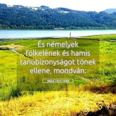 Picture 05 - Márk 14:57 KAR - És némelyek fölkelének és hamis - Bible Verse Picture