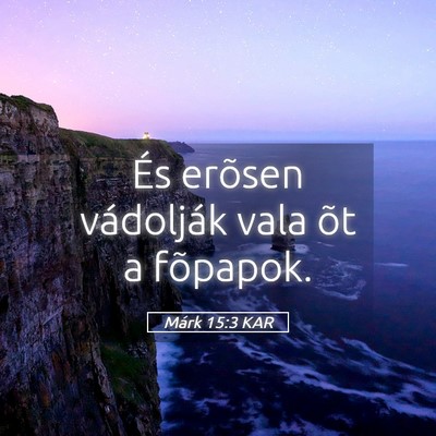Picture 05 - Márk 15:3 KAR - És erõsen vádolják vala õt a - Bible Verse Picture