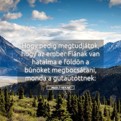 Picture 05 - Márk 2:10 KAR - Hogy pedig megtudjátok, hogy az ember Fiának - Bible Verse Picture