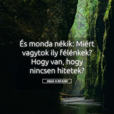 Picture 05 - Márk 4:40 KAR - És monda nékik: Miért vagytok ily félénkek? - Bible Verse Picture