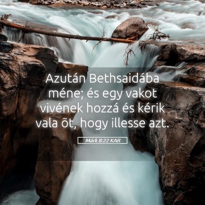 Picture 05 - Márk 8:22 KAR - Azután Bethsaidába méne; és egy vakot - Bible Verse Picture