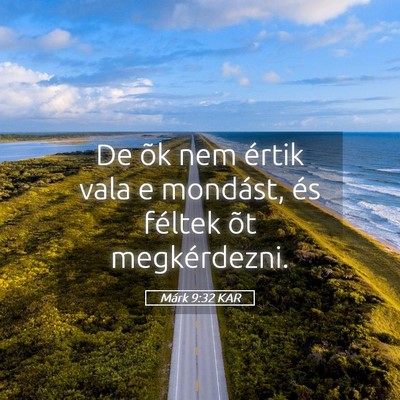 Picture 05 - Márk 9:32 KAR - De õk nem értik vala e mondást, és féltek - Bible Verse Picture