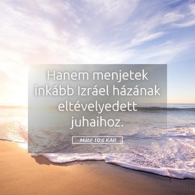 Picture 05 - Máté 10:6 KAR - Hanem menjetek inkább Izráel házának - Bible Verse Picture