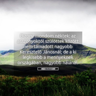 Picture 05 - Máté 11:11 KAR - Bizony mondom néktek: az asszonyoktól - Bible Verse Picture