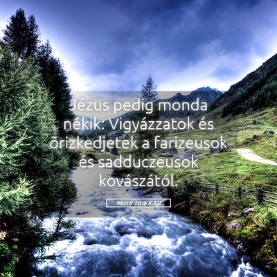Picture 05 - Máté 16:6 KAR - Jézus pedig monda nékik: Vigyázzatok és - Bible Verse Picture