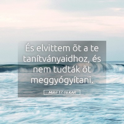 Picture 05 - Máté 17:16 KAR - És elvittem õt a te tanítványaidhoz, és nem - Bible Verse Picture
