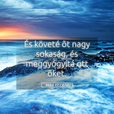 Picture 05 - Máté 19:2 KAR - És követé õt nagy sokaság, és - Bible Verse Picture