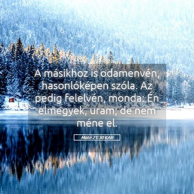 Picture 05 - Máté 21:30 KAR - A másikhoz is odamenvén, hasonlóképen szóla. - Bible Verse Picture