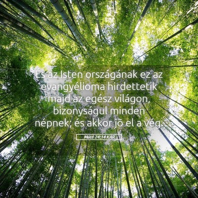 Picture 05 - Máté 24:14 KAR - És az Isten országának ez az evangyélioma - Bible Verse Picture