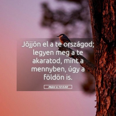Picture 05 - Máté 6:10 KAR - Jõjjön el a te országod; legyen meg a te - Bible Verse Picture