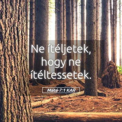 Picture 05 - Máté 7:1 KAR - Ne ítéljetek, hogy ne - Bible Verse Picture
