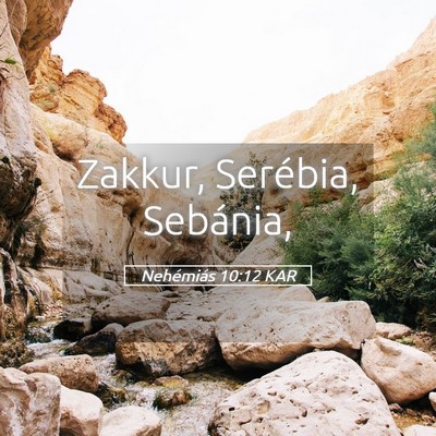 Picture 05 - Nehémiás 10:12 KAR - Zakkur, Serébia, - Bible Verse Picture