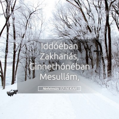Picture 05 - Nehémiás 12:16 KAR - Iddóéban Zakhariás, Ginnethónéban - Bible Verse Picture