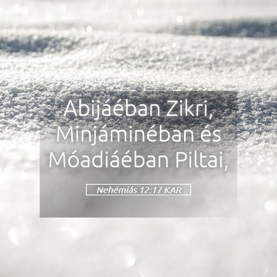 Picture 05 - Nehémiás 12:17 KAR - Abijáéban Zikri, Minjáminéban és - Bible Verse Picture