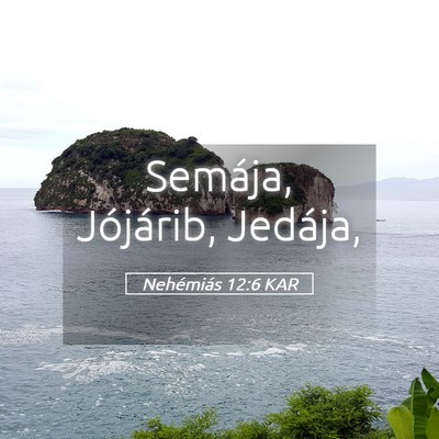 Picture 05 - Nehémiás 12:6 KAR - Semája, Jójárib, - Bible Verse Picture