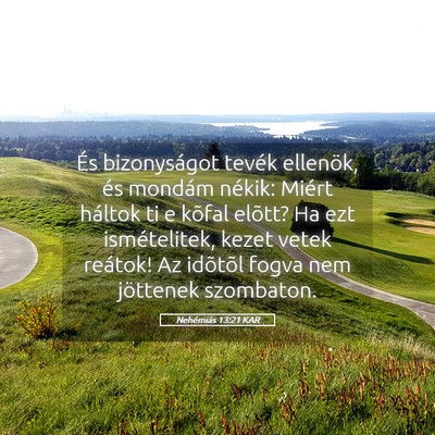 Picture 05 - Nehémiás 13:21 KAR - És bizonyságot tevék ellenök, és mondám - Bible Verse Picture