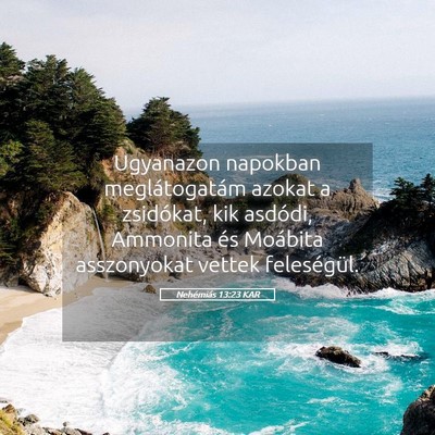 Picture 05 - Nehémiás 13:23 KAR - Ugyanazon napokban meglátogatám azokat a - Bible Verse Picture