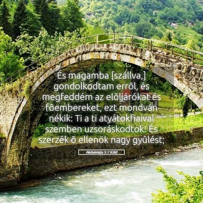 Picture 05 - Nehémiás 5:7 KAR - És magamba [szállva,] gondolkodtam errõl, és - Bible Verse Picture