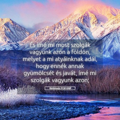 Picture 05 - Nehémiás 9:36 KAR - És ímé mi most szolgák vagyunk azon a - Bible Verse Picture
