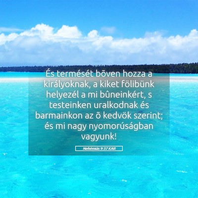 Picture 05 - Nehémiás 9:37 KAR - És termését bõven hozza a királyoknak, a - Bible Verse Picture