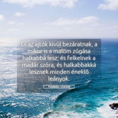 Picture 05 - Prédikátor 12:6 KAR - És az ajtók kivül bezáratnak, a mikor is a - Bible Verse Picture