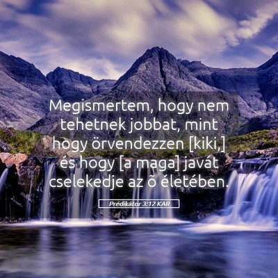 Picture 05 - Prédikátor 3:12 KAR - Megismertem, hogy nem tehetnek jobbat, mint hogy - Bible Verse Picture