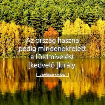 Picture 05 - Prédikátor 5:9 KAR - Az ország haszna pedig mindenekfelett a - Bible Verse Picture