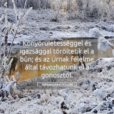 Picture 05 - Példabeszédek 16:6 KAR - Könyörületességgel és igazsággal - Bible Verse Picture