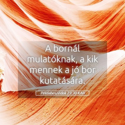 Picture 05 - Példabeszédek 23:30 KAR - A bornál mulatóknak, a kik mennek a jó bor - Bible Verse Picture