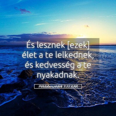 Picture 05 - Példabeszédek 3:22 KAR - És lesznek [ezek] élet a te lelkednek, és - Bible Verse Picture