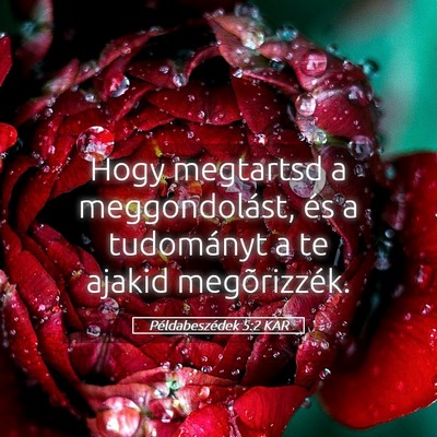 Picture 05 - Példabeszédek 5:2 KAR - Hogy megtartsd a meggondolást, és a tudományt - Bible Verse Picture