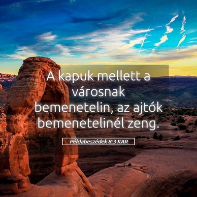 Picture 05 - Példabeszédek 8:3 KAR - A kapuk mellett a városnak bemenetelin, az - Bible Verse Picture