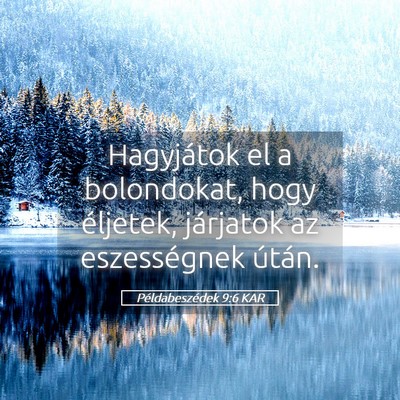 Picture 05 - Példabeszédek 9:6 KAR - Hagyjátok el a bolondokat, hogy éljetek, - Bible Verse Picture