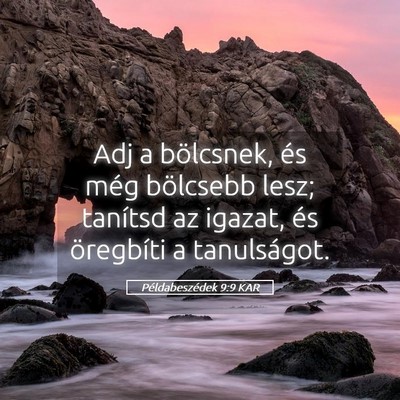 Picture 05 - Példabeszédek 9:9 KAR - Adj a bölcsnek, és még bölcsebb lesz; - Bible Verse Picture