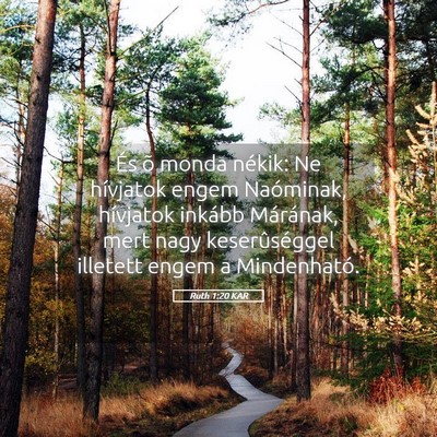 Picture 05 - Ruth 1:20 KAR - És õ monda nékik: Ne hívjatok engem - Bible Verse Picture