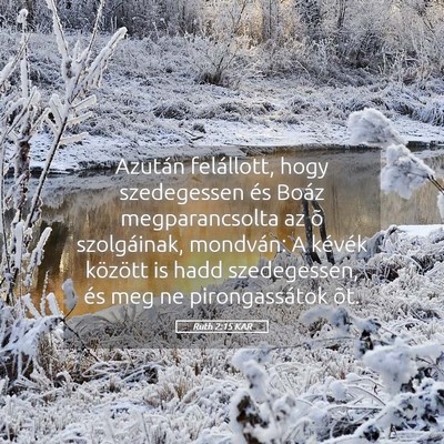 Picture 05 - Ruth 2:15 KAR - Azután felállott, hogy szedegessen és Boáz - Bible Verse Picture