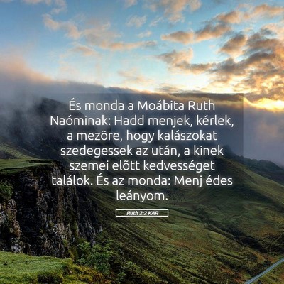 Picture 05 - Ruth 2:2 KAR - És monda a Moábita Ruth Naóminak: Hadd menjek, - Bible Verse Picture