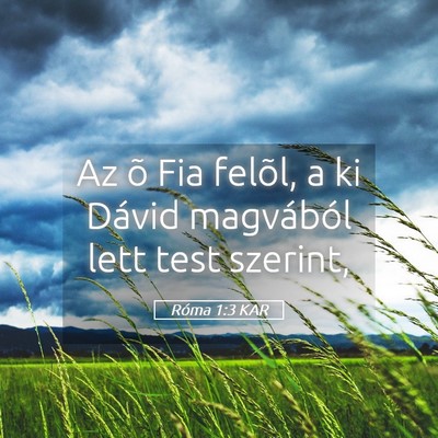 Picture 05 - Róma 1:3 KAR - Az õ Fia felõl, a ki Dávid magvából lett - Bible Verse Picture