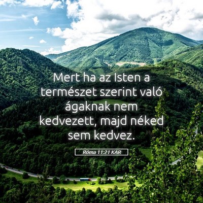 Picture 05 - Róma 11:21 KAR - Mert ha az Isten a természet szerint való - Bible Verse Picture
