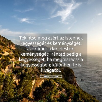 Picture 05 - Róma 11:22 KAR - Tekintsd meg azért az Istennek kegyességét és - Bible Verse Picture