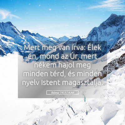 Picture 05 - Róma 14:11 KAR - Mert meg van írva: Élek én, mond az Úr, mert - Bible Verse Picture