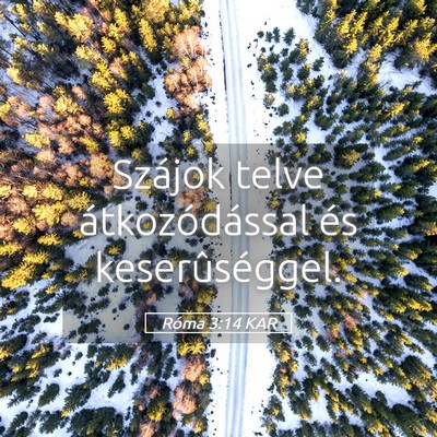 Picture 05 - Róma 3:14 KAR - Szájok telve átkozódással és - Bible Verse Picture
